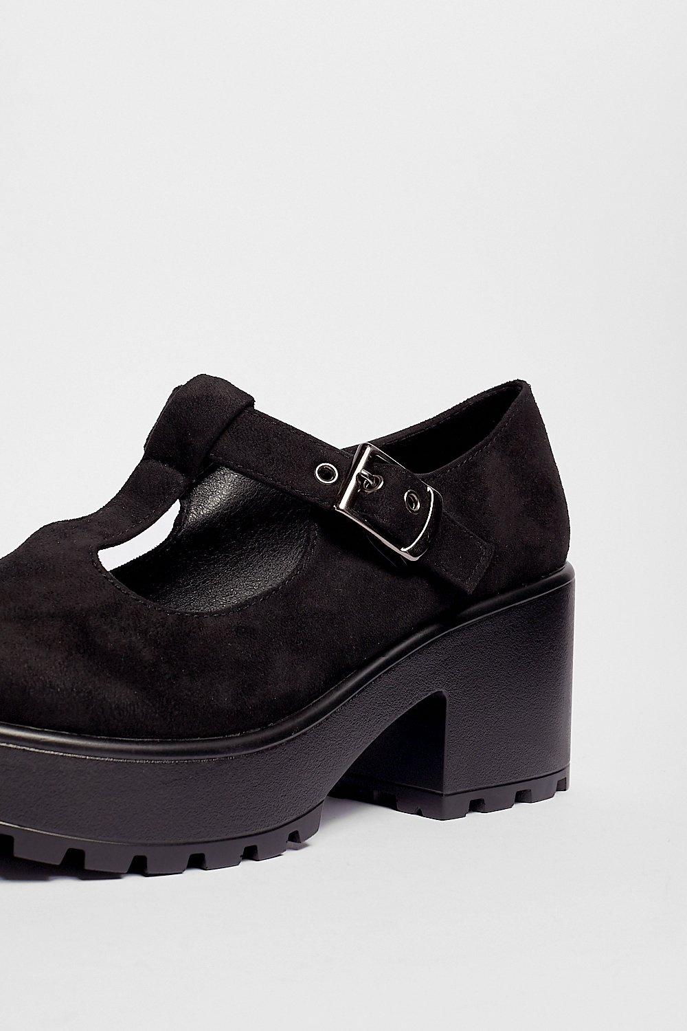 Faux Suede T-Bar Platform Shoes | Nasty Gal