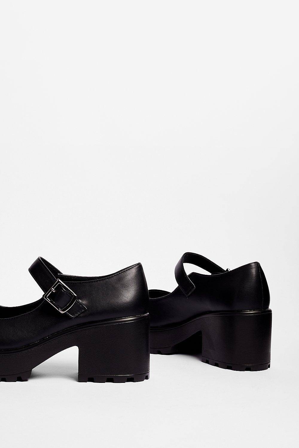 Black leather store mary jane shoes