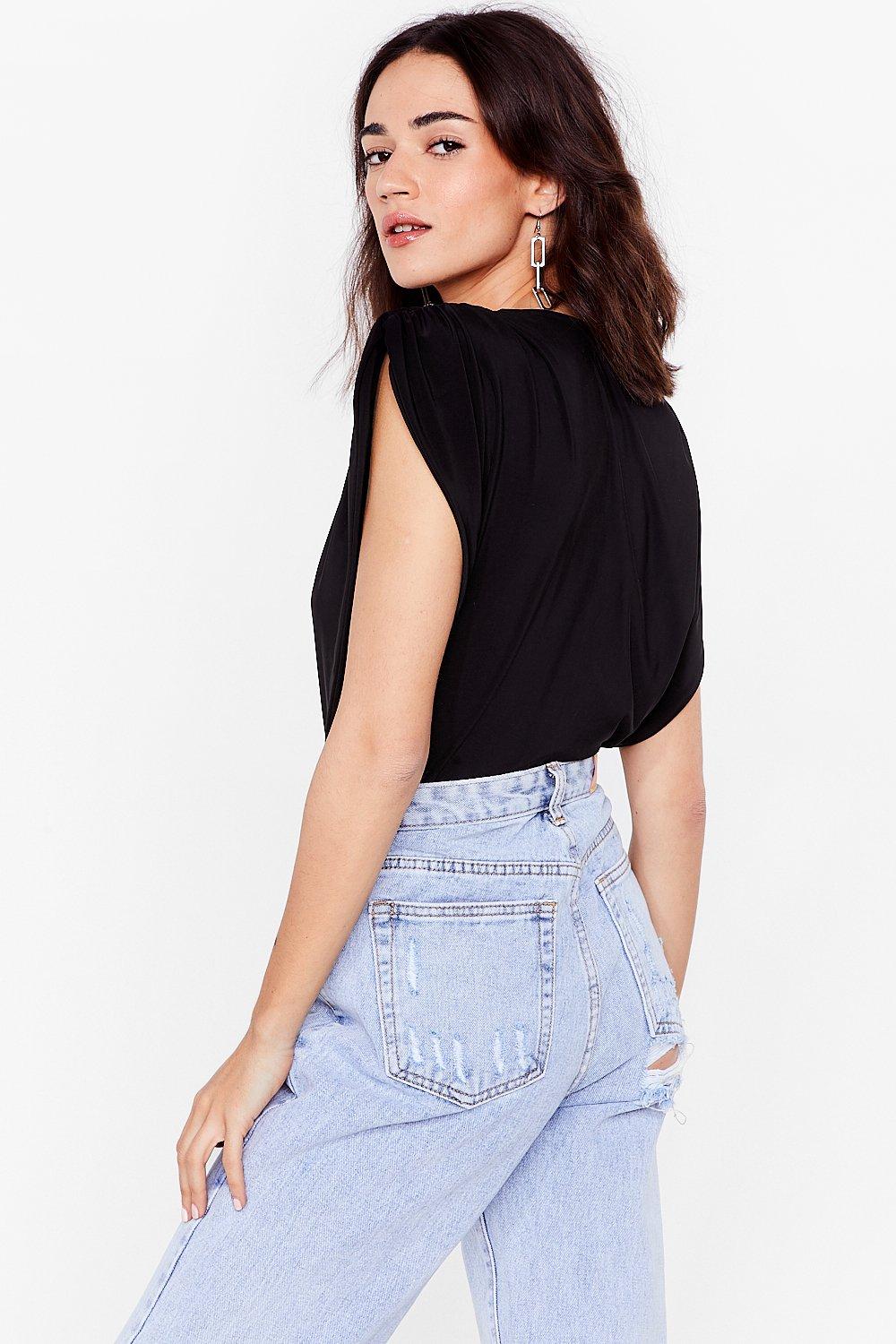 Nasty gal padded online shoulder top