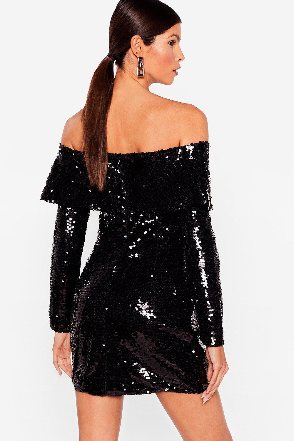 Shoulder Sequin Mini Dress | Nasty Gal