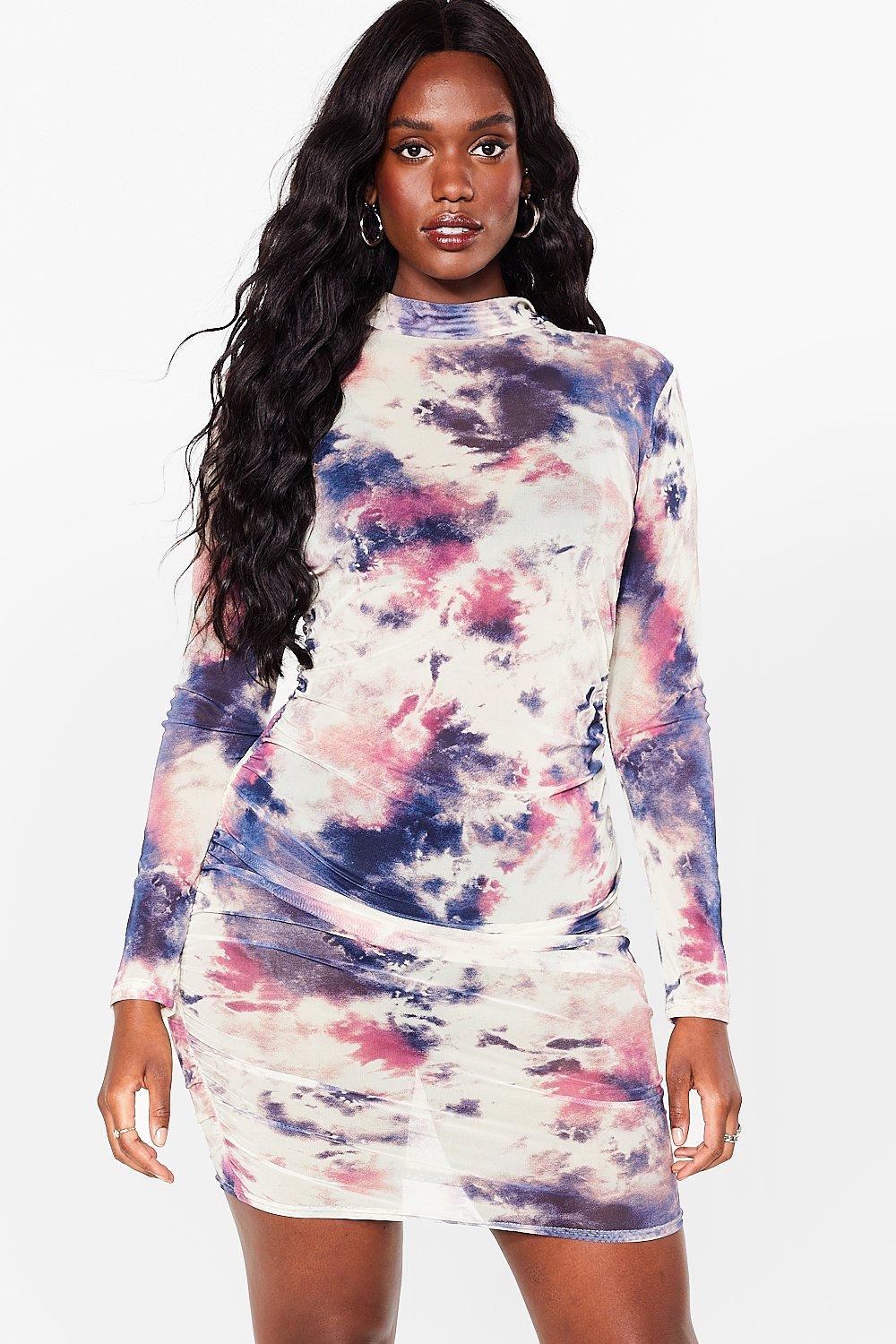 Grande taille Robe moulante en mesh effet tie dye Je vends la mesh Nasty Gal