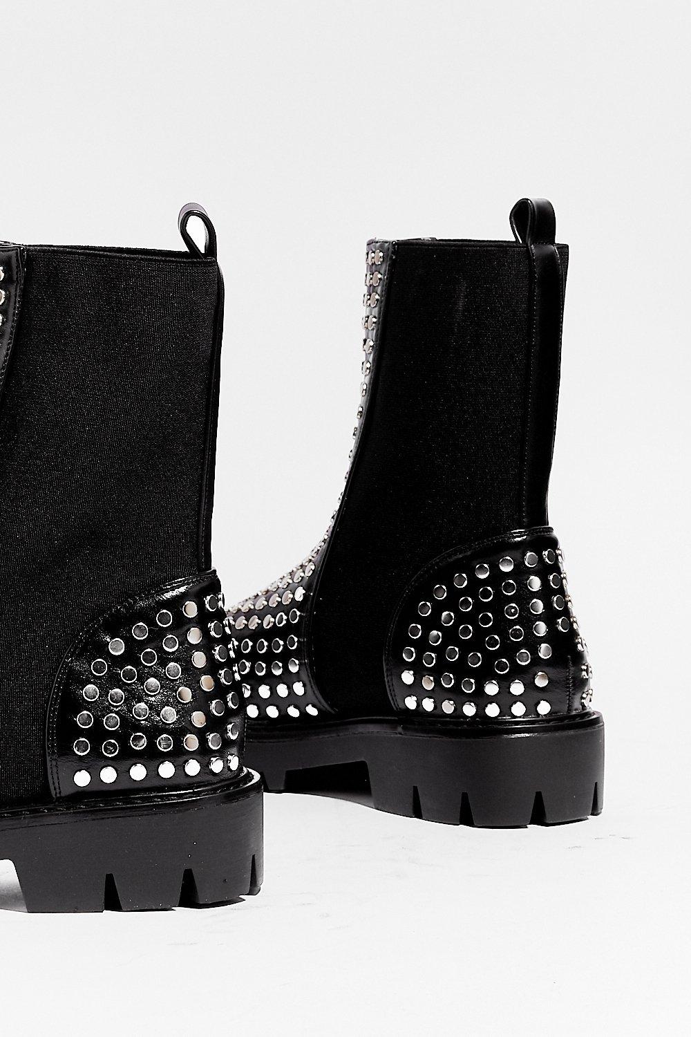 Chunky studded chelsea boots hotsell