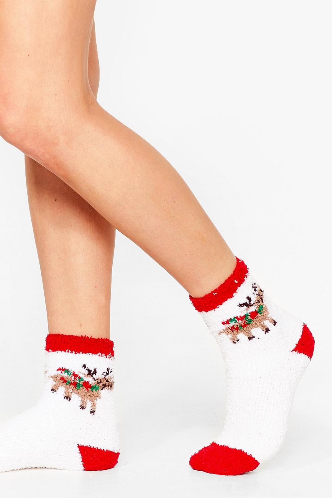 Girl You Sleigh Reindeer Bed Socks image number 1