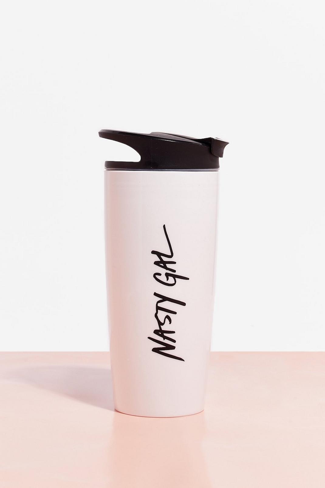 White Nasty Gal Graphic Protein Shaker image number 1