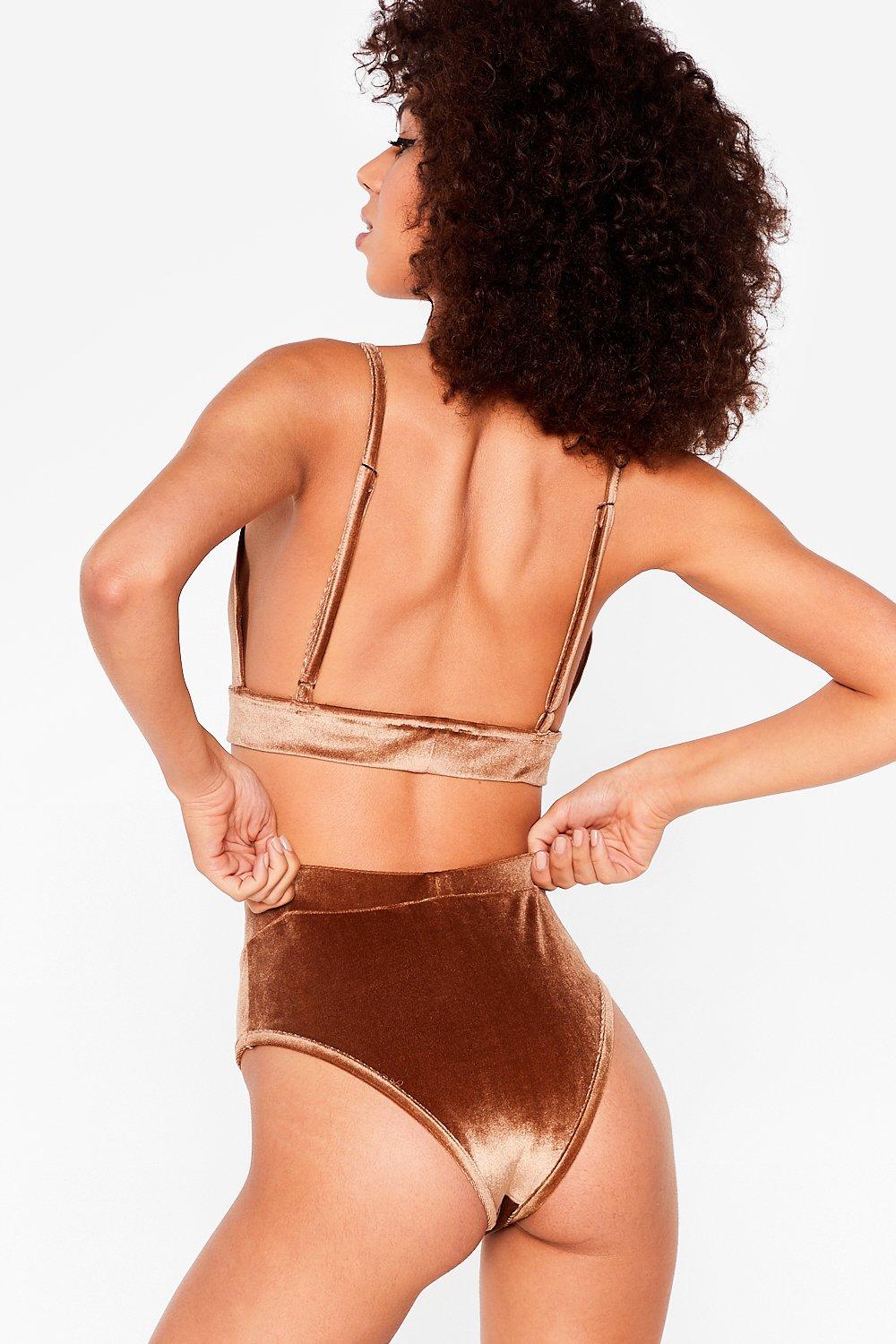 Nasty Gal Keep Your Word Velvet Lingerie Set