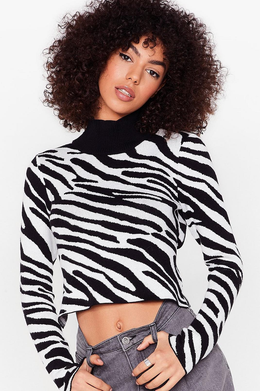 105 Have You Herd Zebra Knitted Top image number 2
