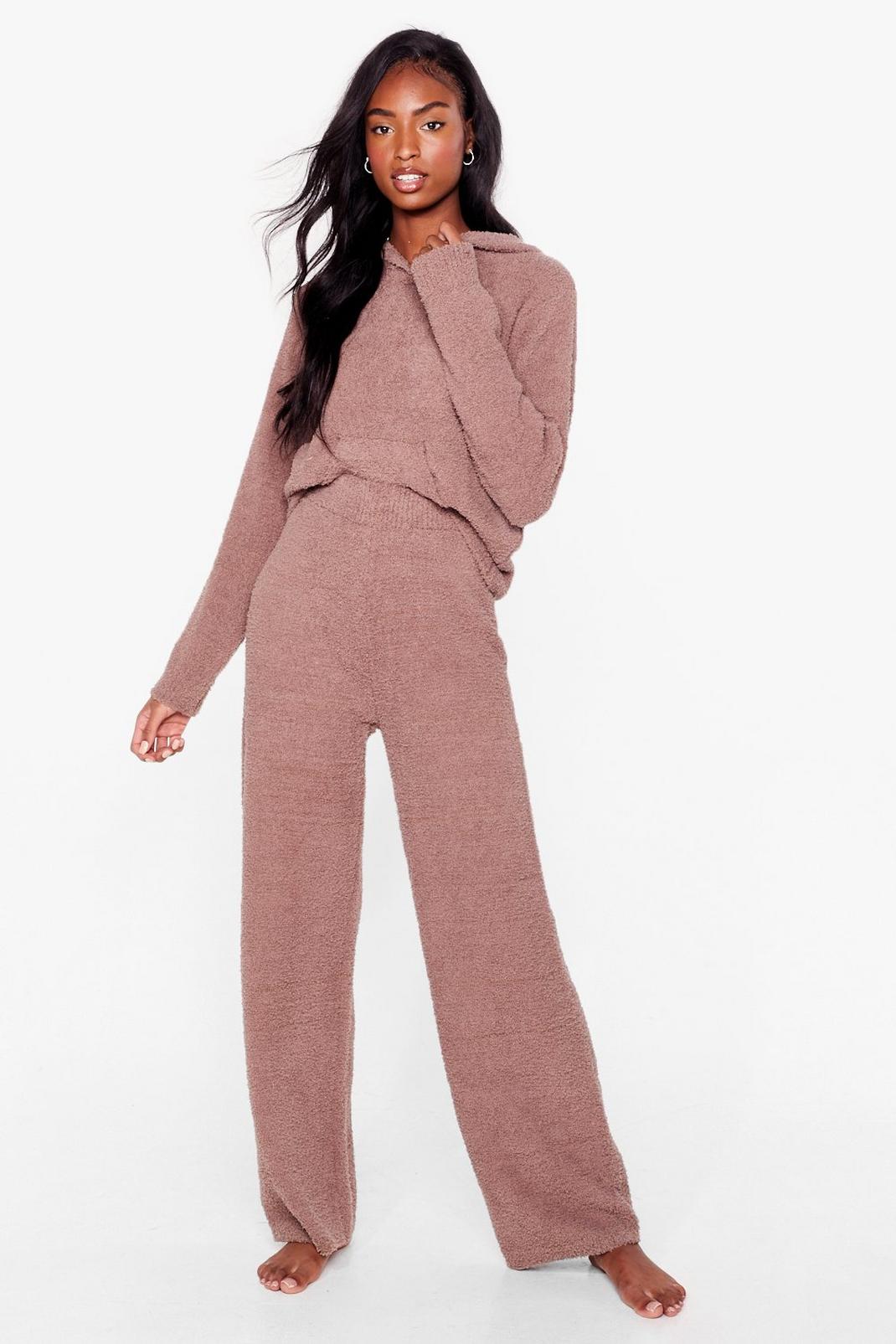 A Good Match Knitted Hoodie and Wide-Leg Lounge Set image number 1
