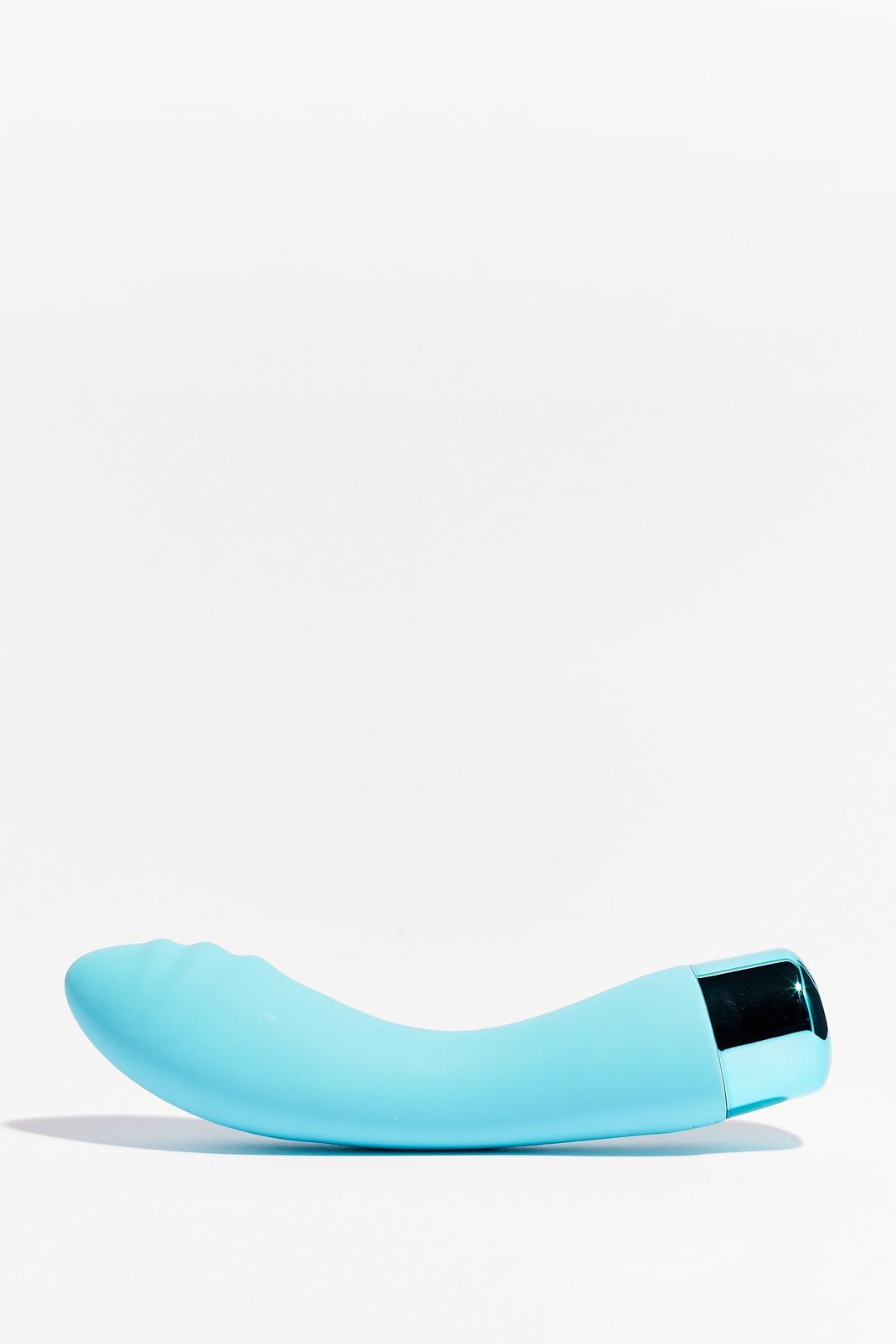Blue Ribbed Silicone 10 Functions Vibrator image number 1