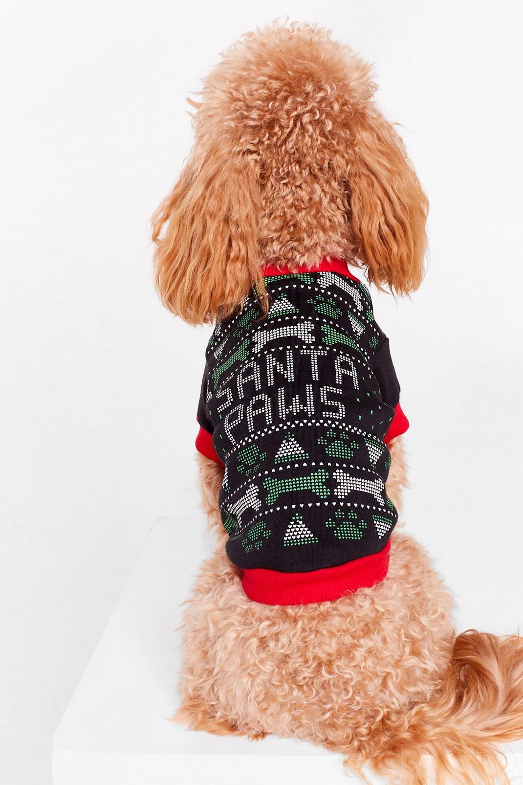 Santa Paws Knitted Dog Sweater image number 1