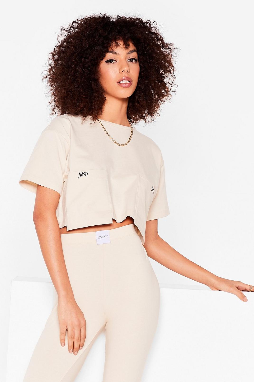 Stone Nasty Gal Cut Out Cropped T-Shirt image number 1