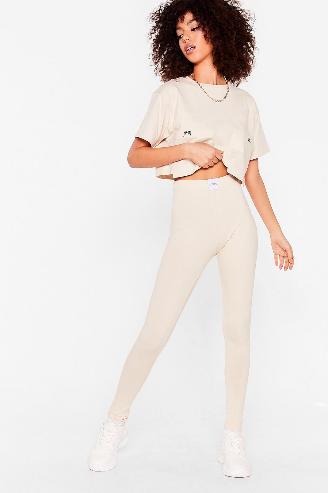 Stone Nothing But a Nasty Gal High-Waisted Leggings image number 1