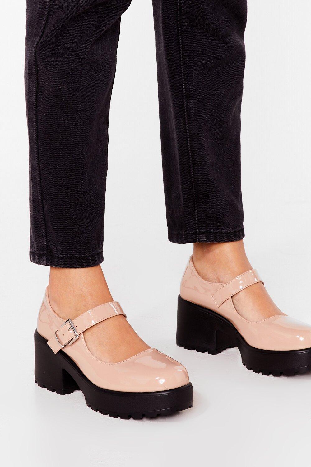 nude mary jane shoes