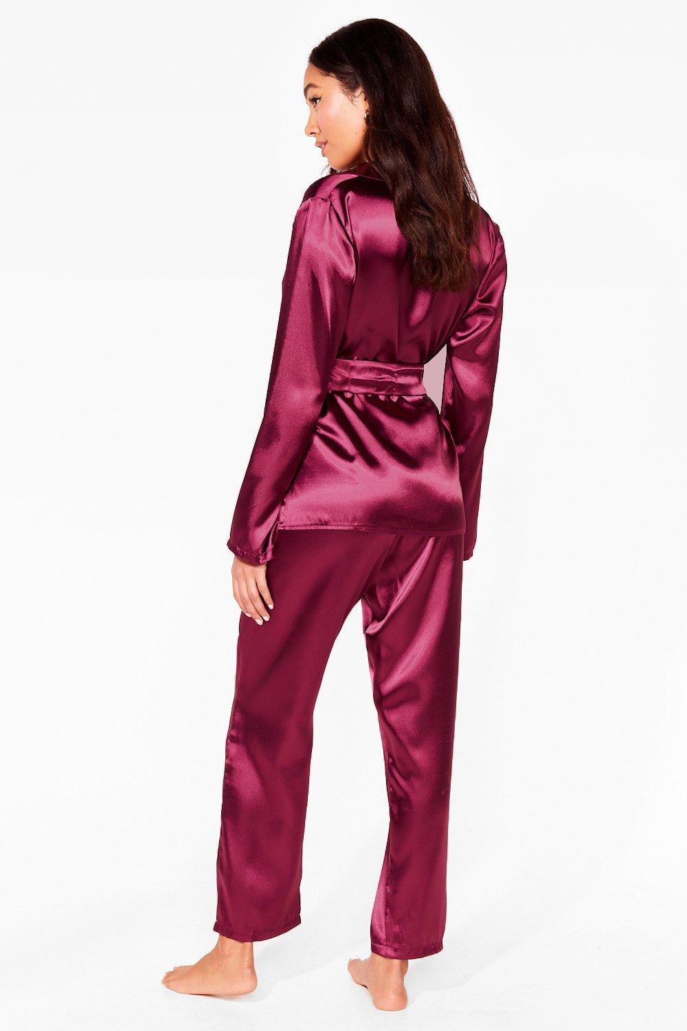 Petite satin online pyjamas