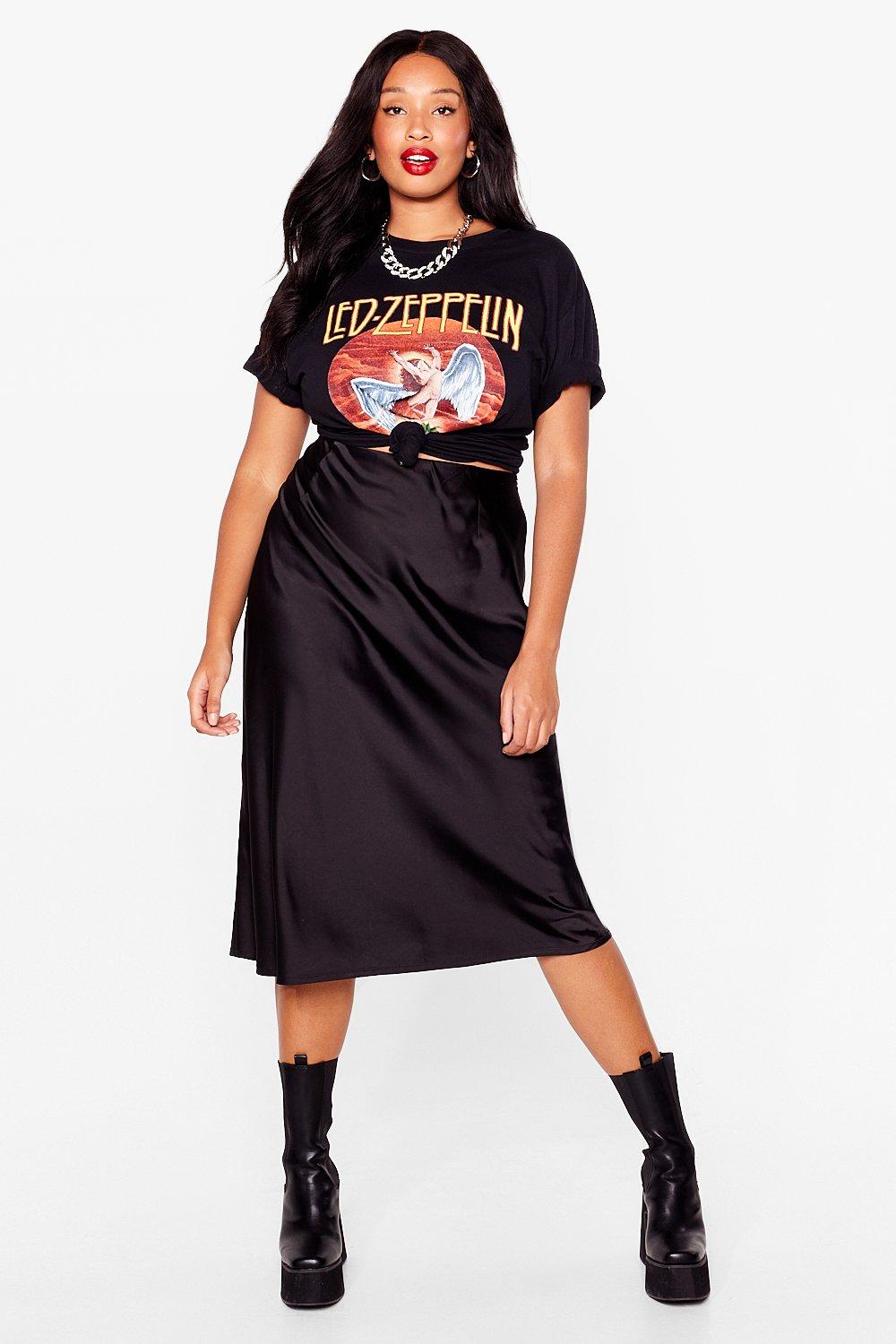 plus size slip skirt