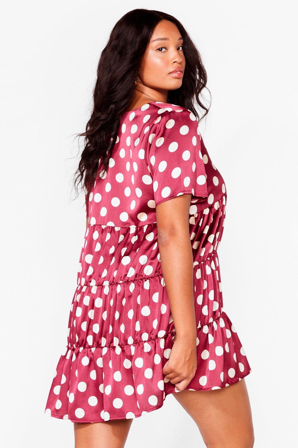 Nasty gal red shop polka dot dress