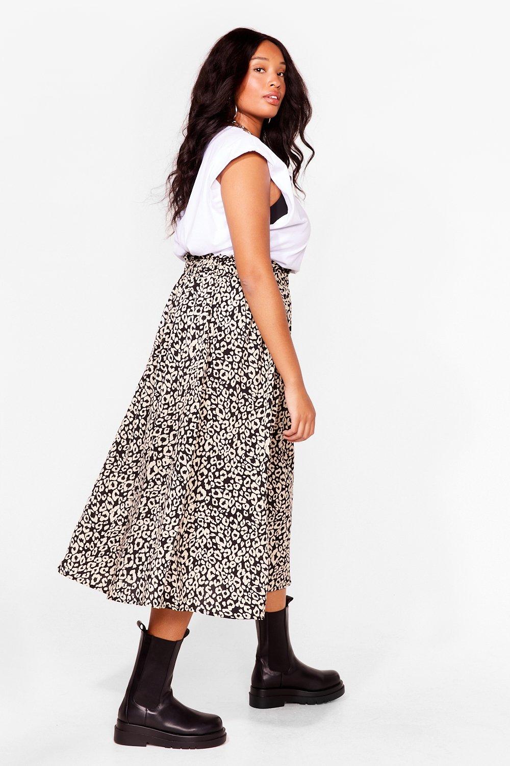 Leopard skirt clearance flowy