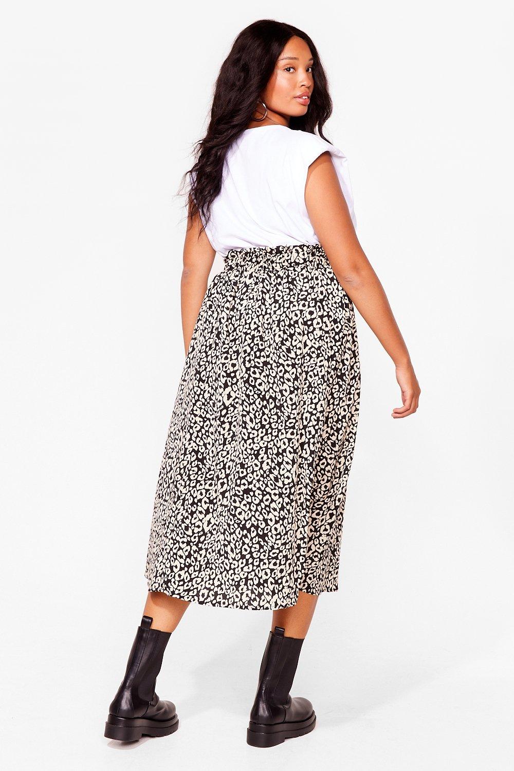 Flowy leopard skirt sale