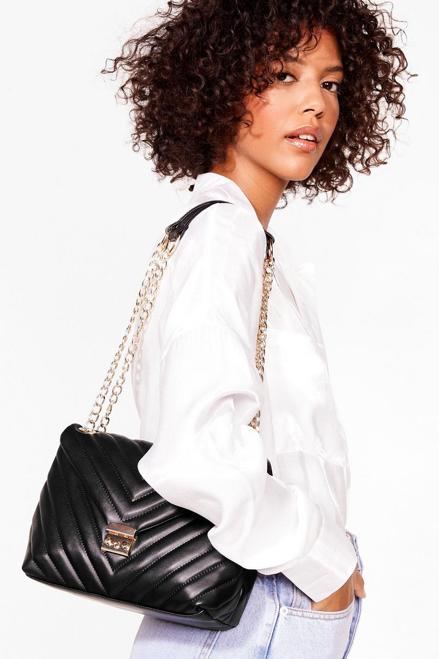 WANT Quilted Faux Leather Shoulder Bag