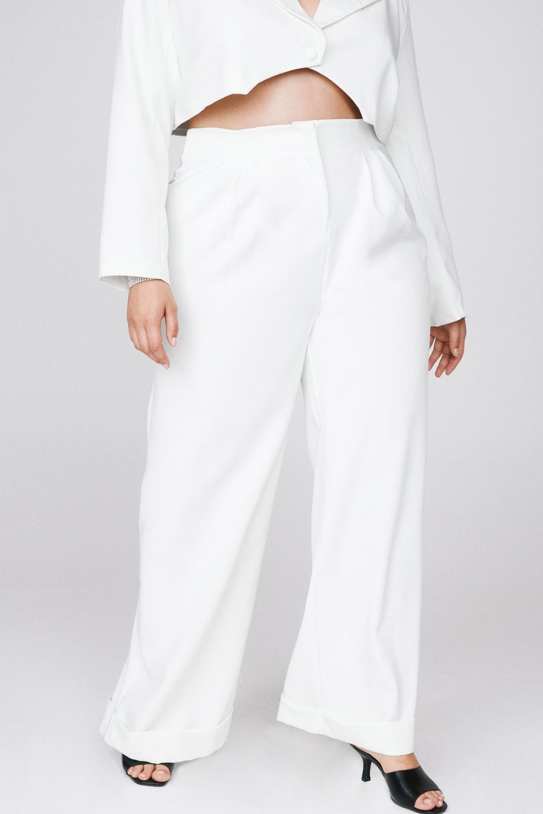 173 Plus Size Tailored High Waisted Wide Leg Pants image number 2