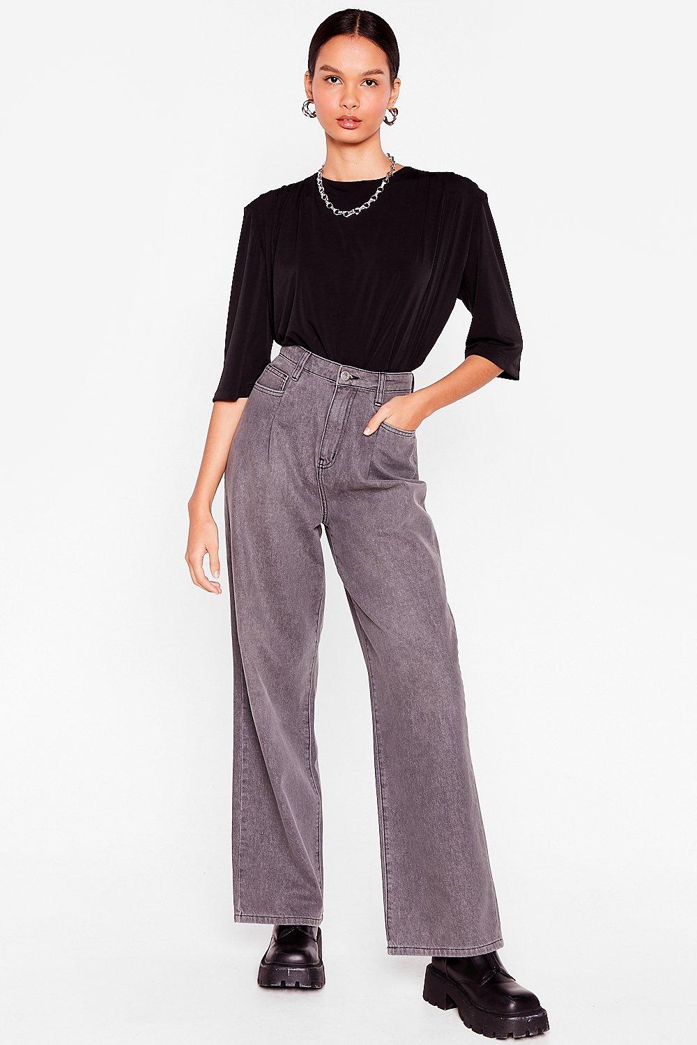 Drape Detail Shoulder Pad T Shirt Nasty Gal