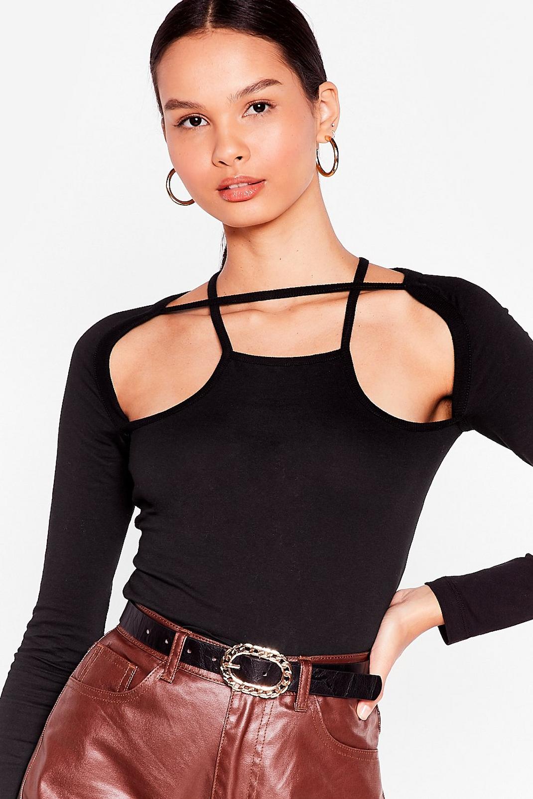 Cut-Out of Ideas Strappy Crop Top image number 1