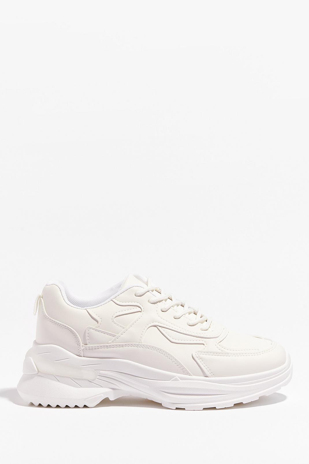 They'll Come Running Faux Leather Chunky Sneakers image number 1