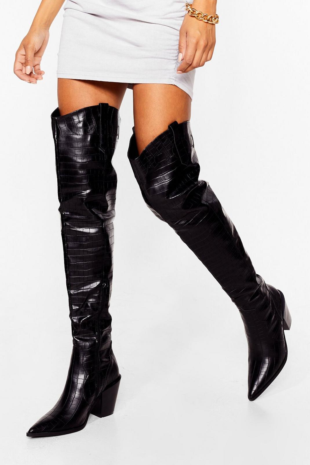 Way Up Thigh Western Thigh-High Boots image number 1