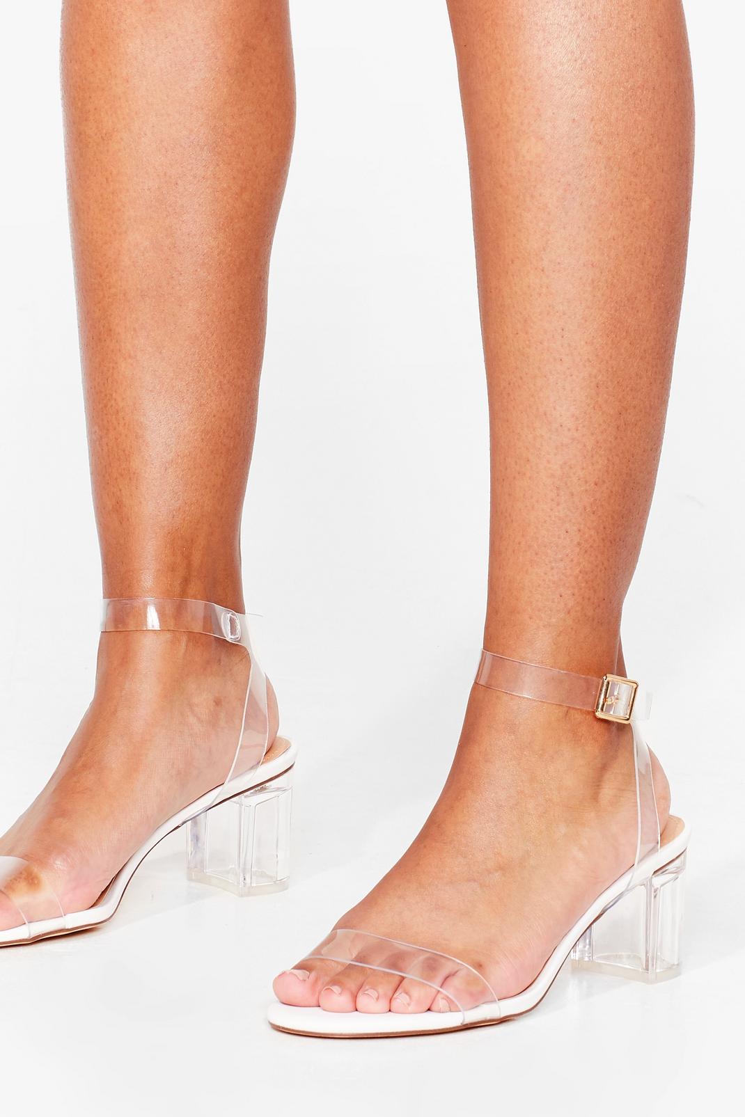 Make Thing's Clear Block Heel Sandals image number 1