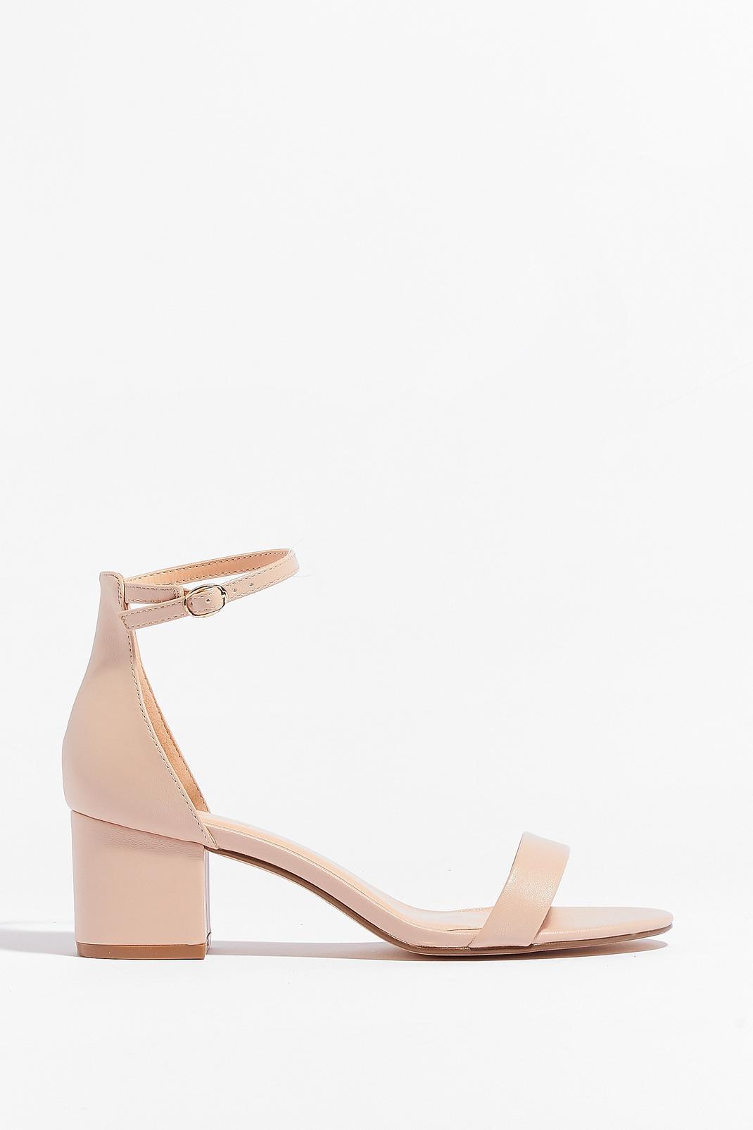 On the Lowdown Faux Leather Heeled Sandals image number 1