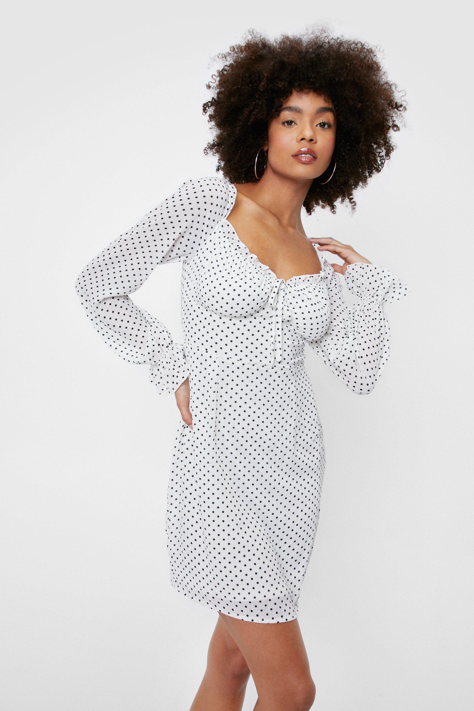 polka dot dress nasty gal