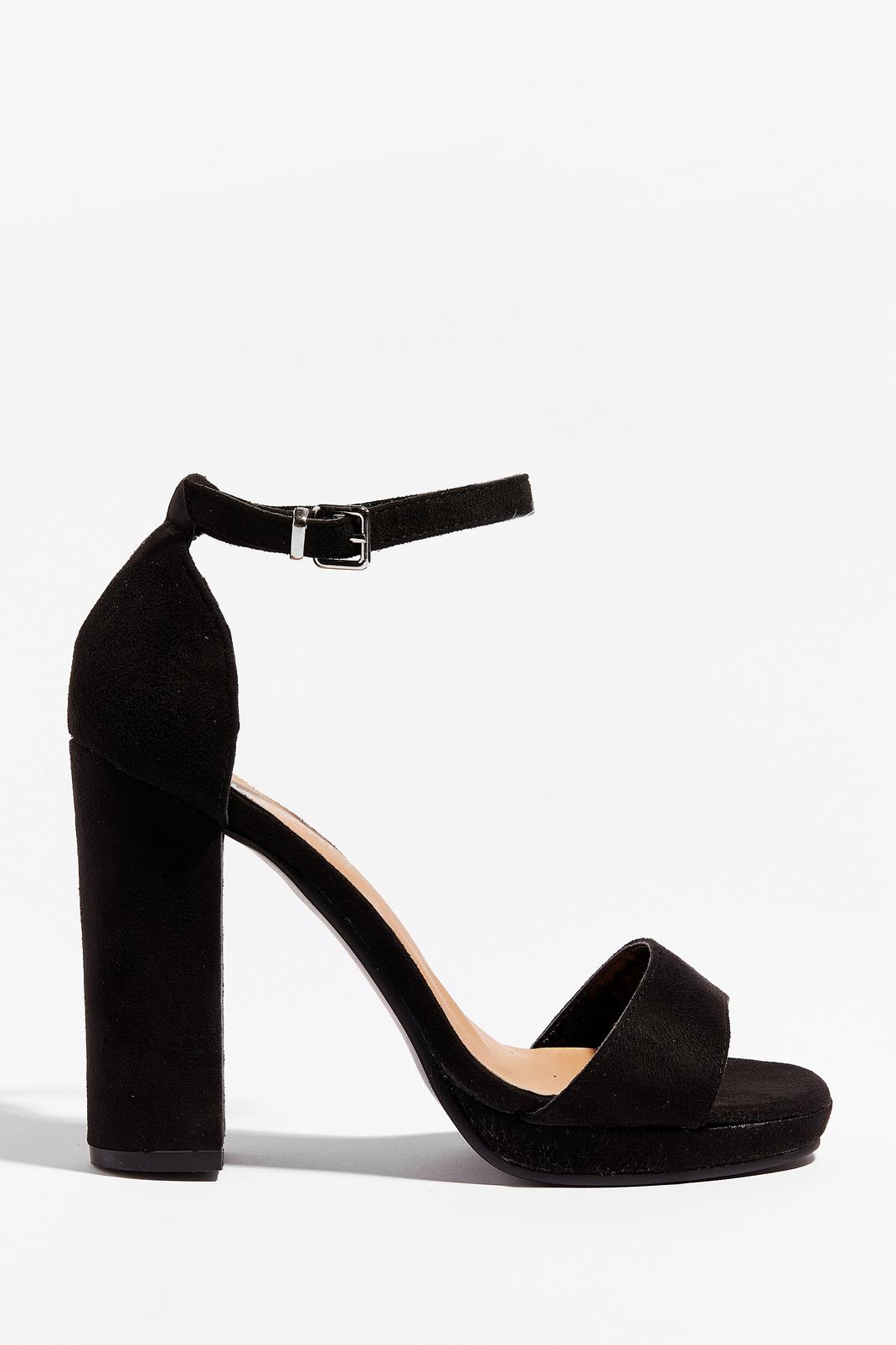 Shut Up and Dance Faux Suede Block Heels image number 1