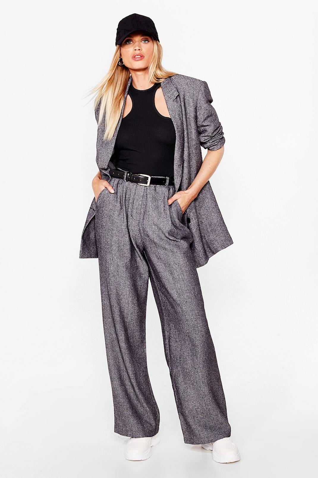 Wide Leg Tailored Suit Pants image number 1