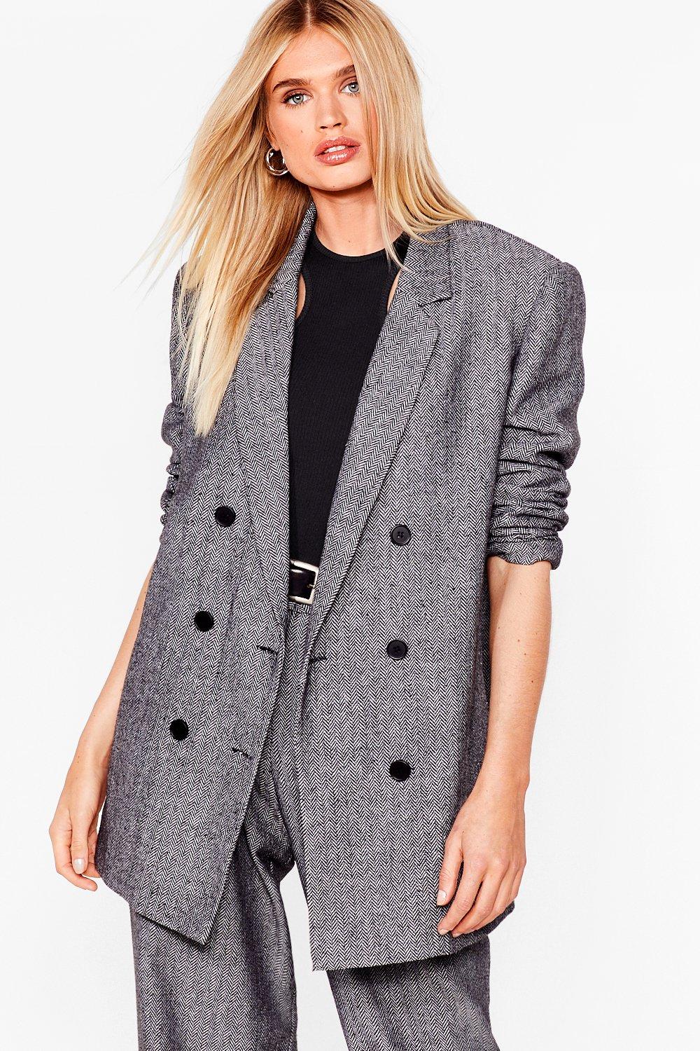 shoulder padded blazer