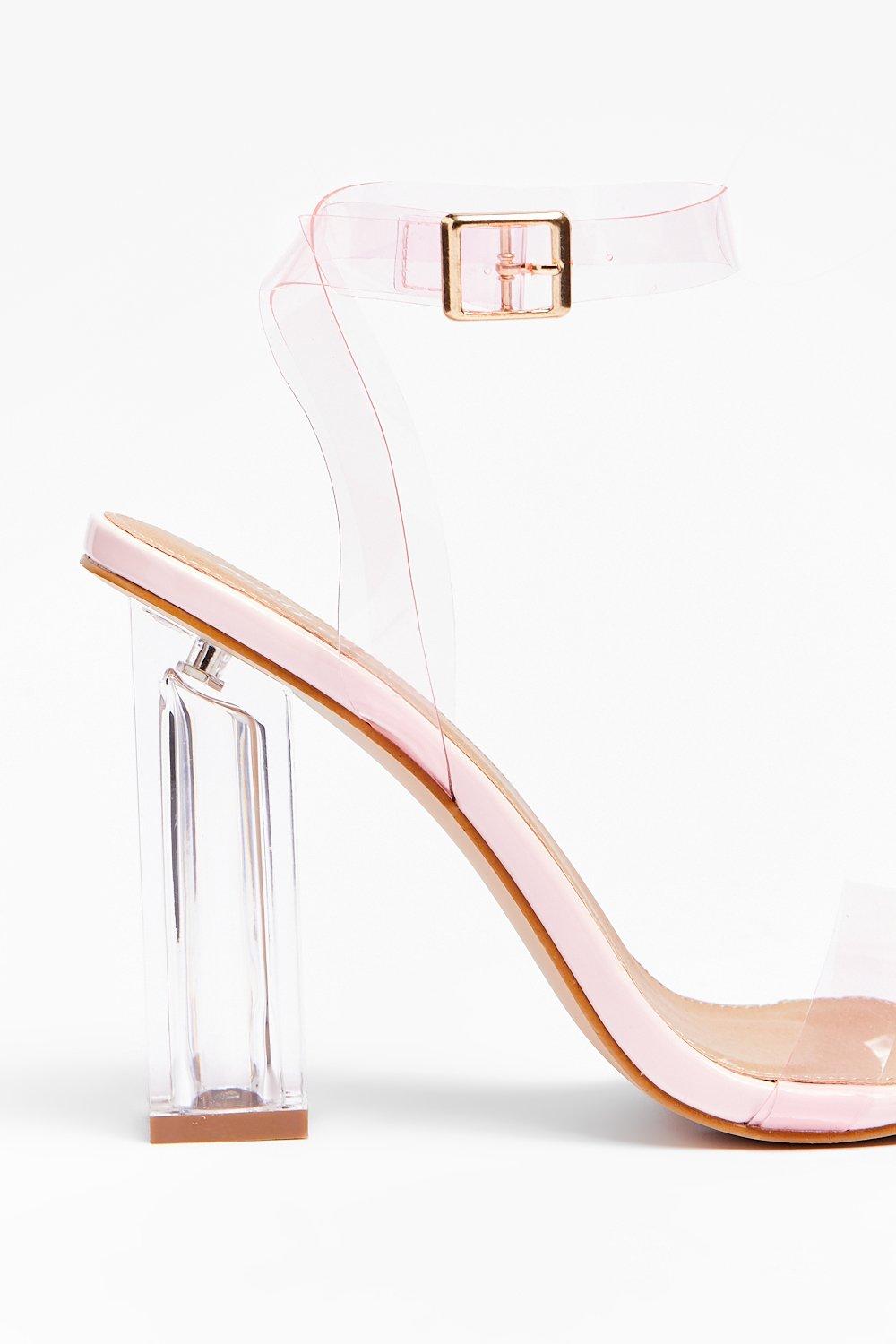 Nasty gal let's be best sale clear heel