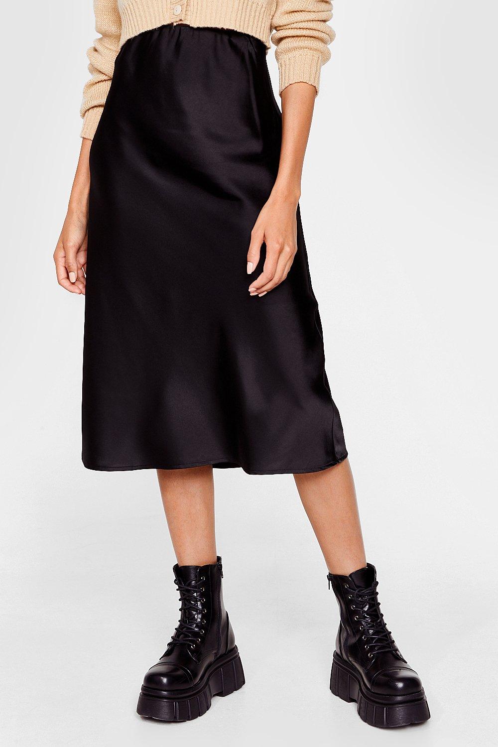 Nasty gal silk outlet midi skirt