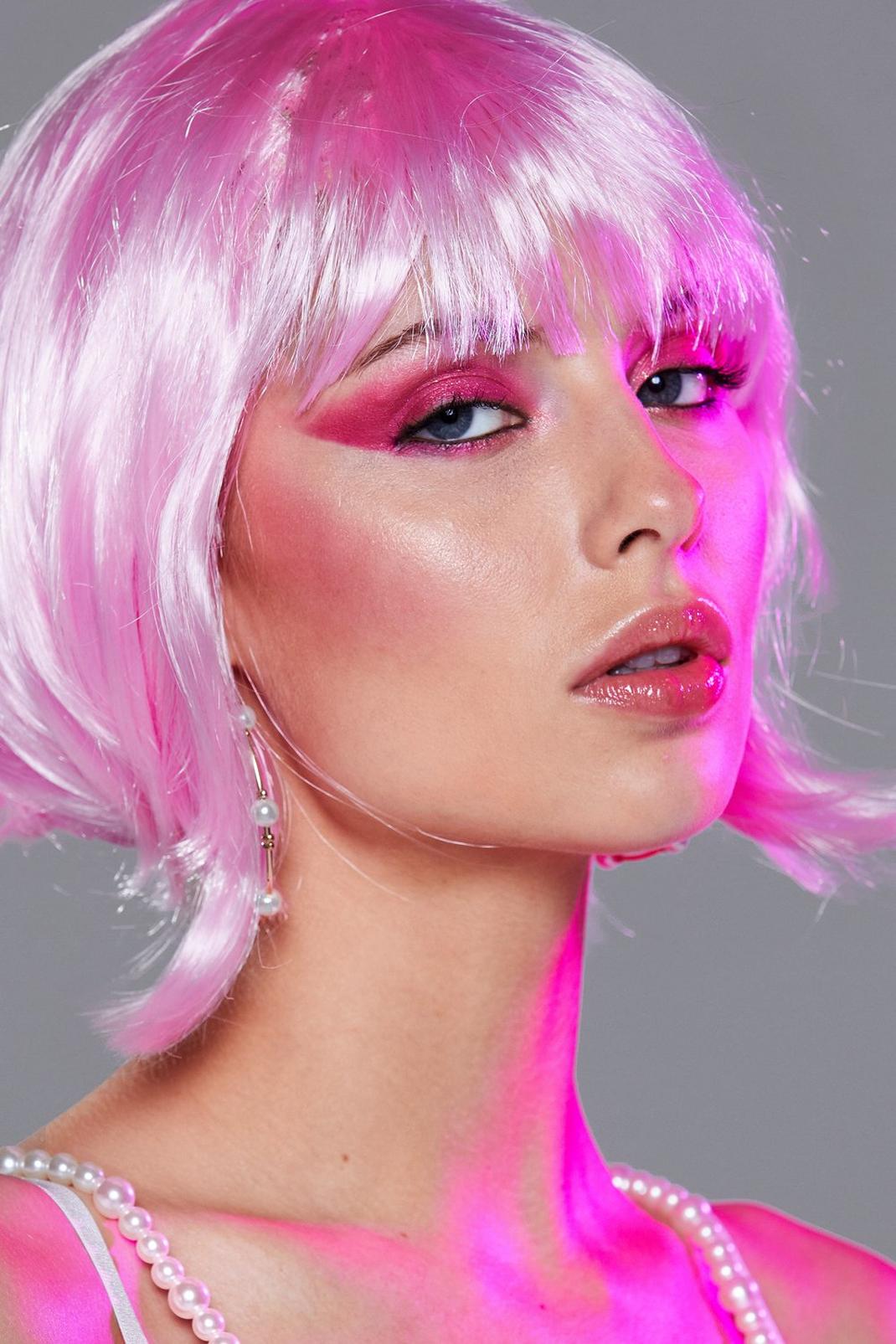 Pink After Dark Short Synthetic Wig image number 1