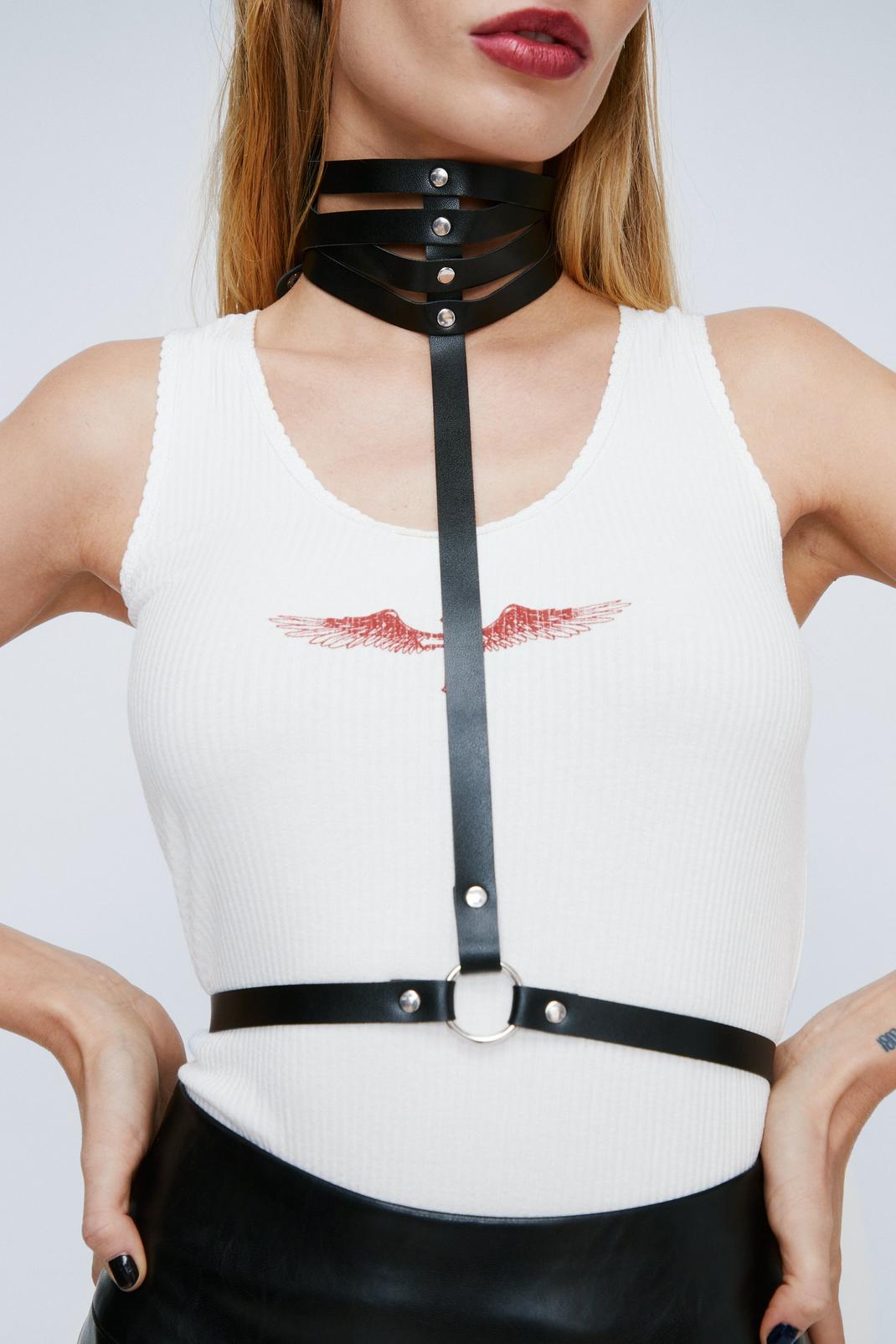 Tied Up Faux Leather Neck Harness | Nasty Gal