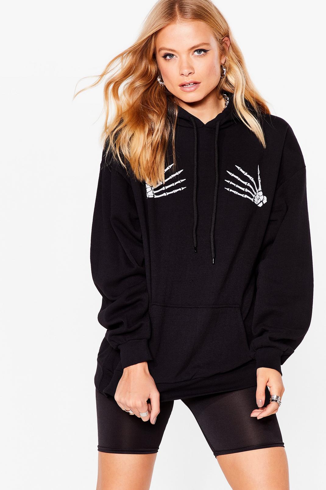 Gotta Hand It to You Skeleton Graphic Hoodie image number 1