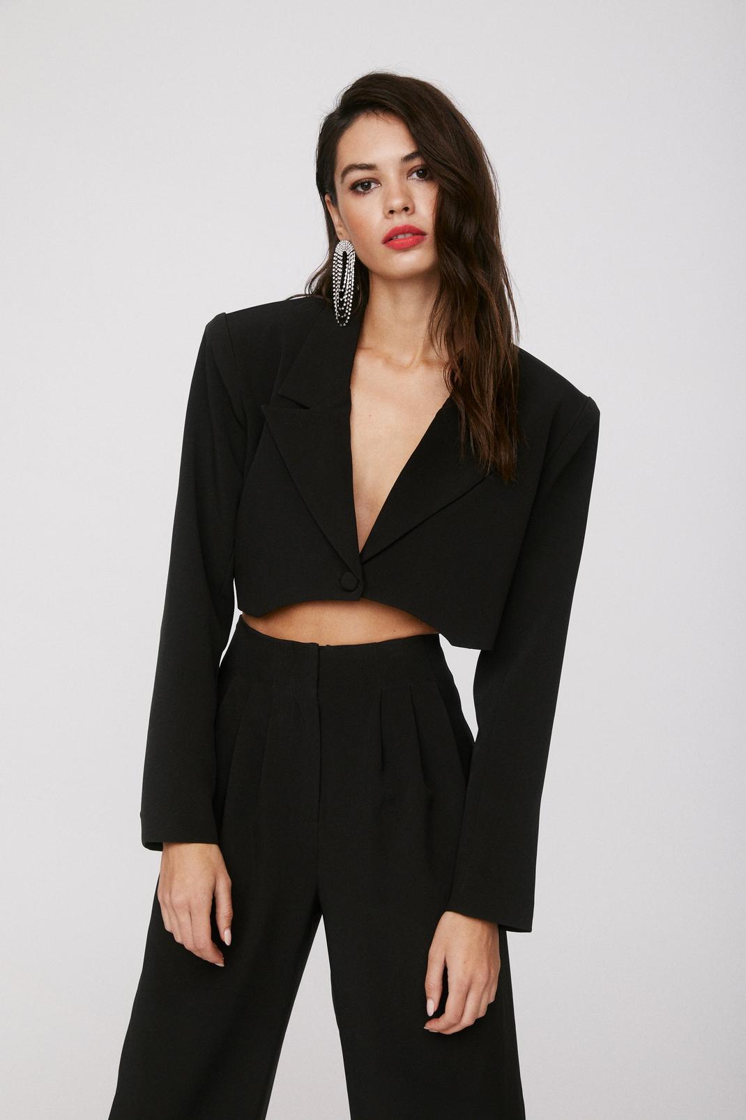 105 Boxy Cropped Tailored Blazer image number 1