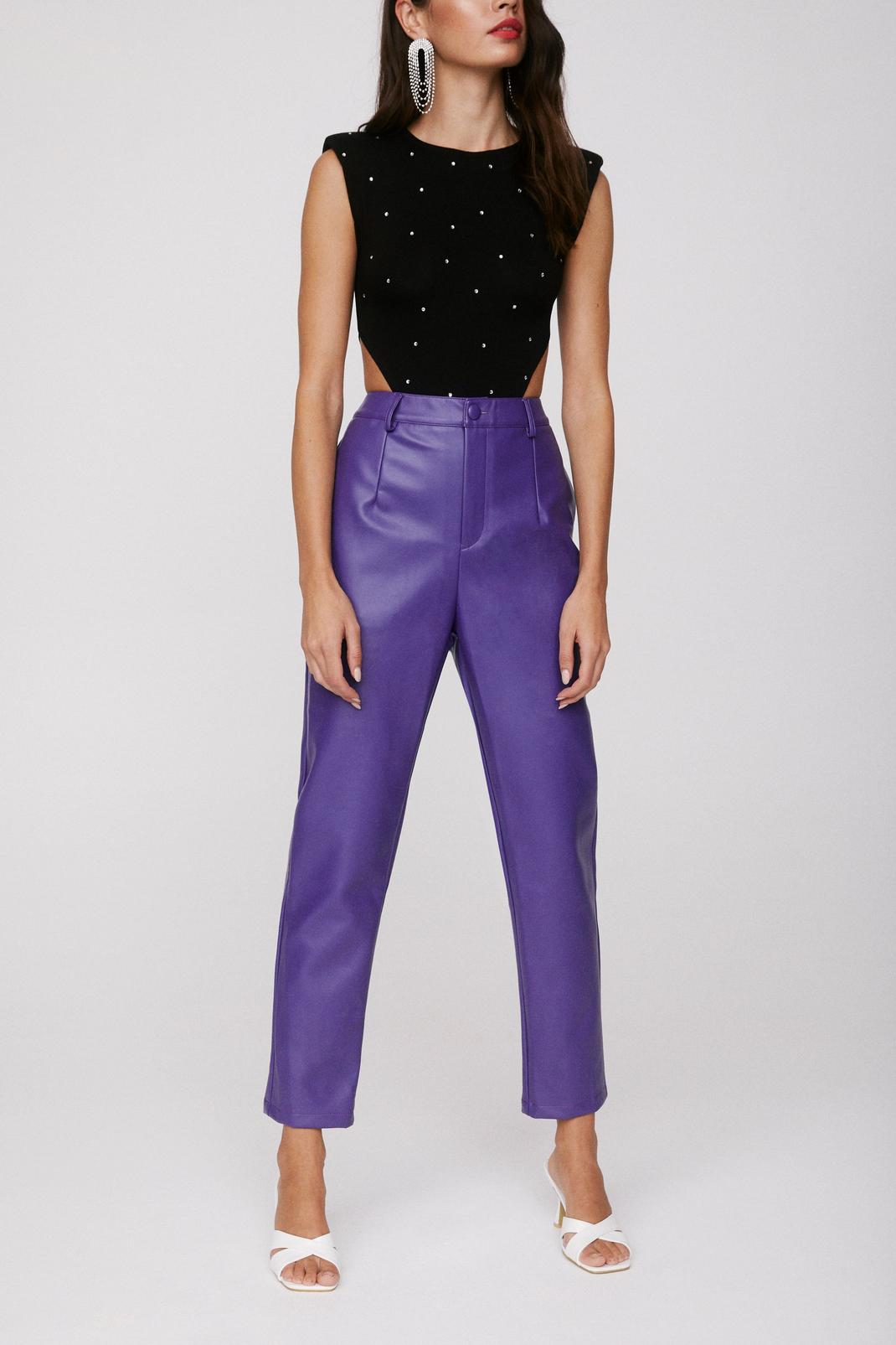 Lead Faux Leather Pants Nasty Gal, Purple Faux Leather