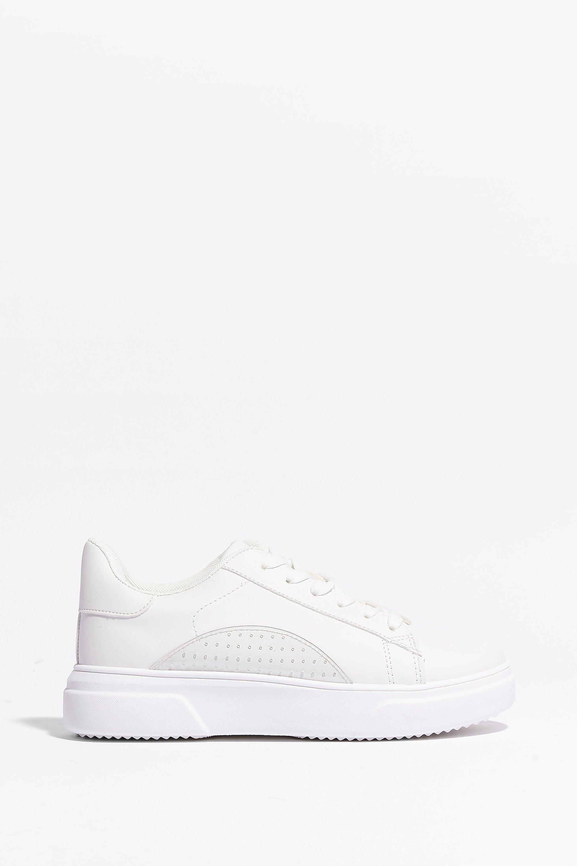 white platform chunky sneakers