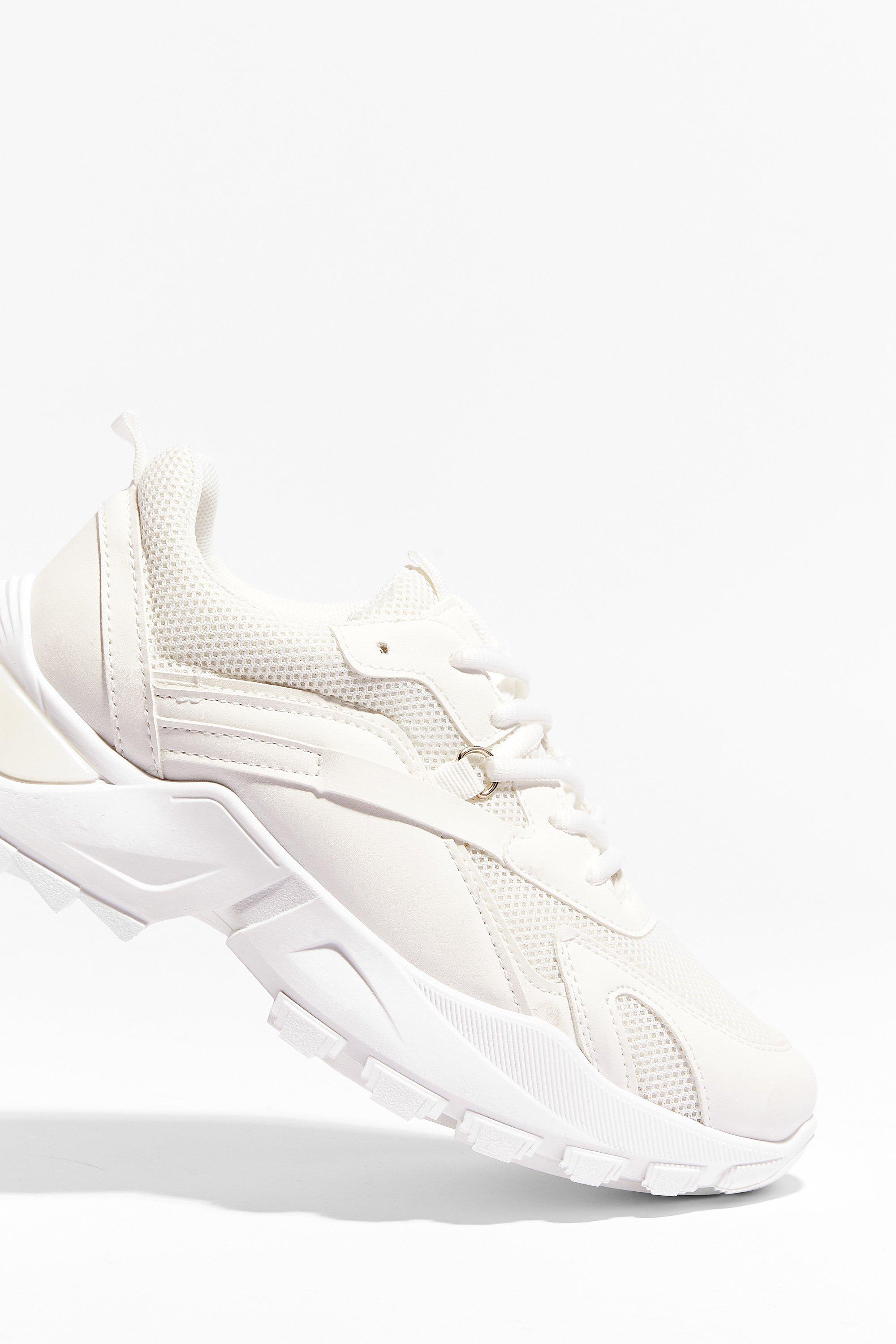 Nasty gal best sale white trainers