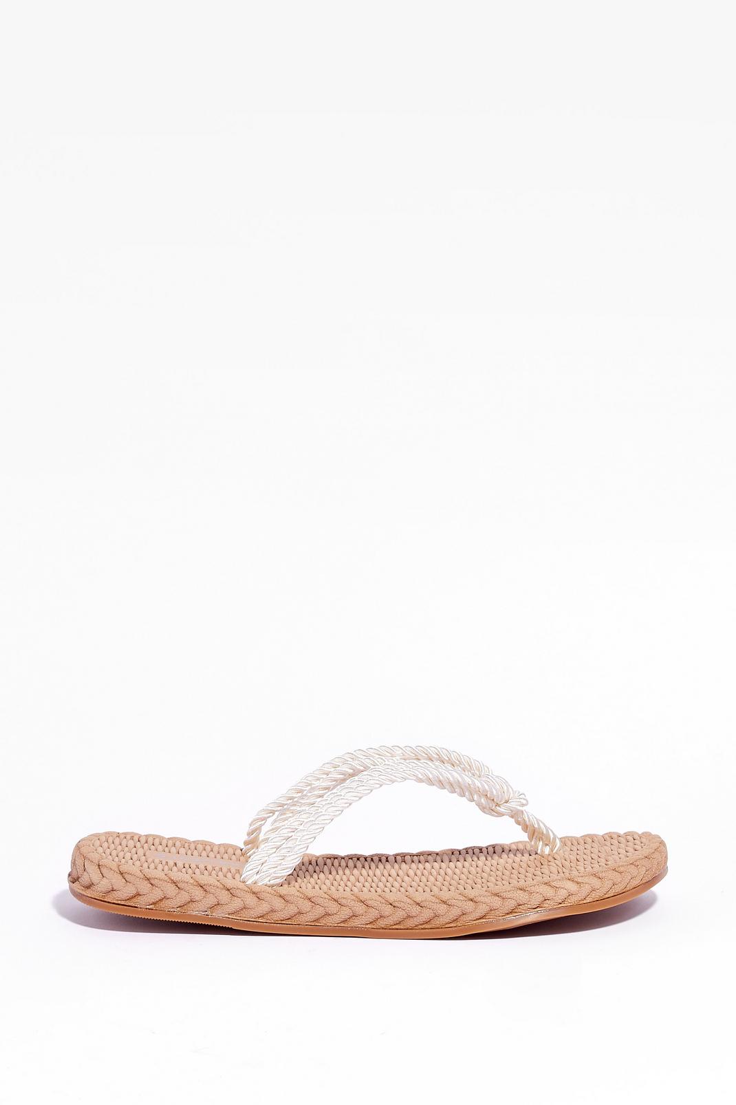 Woven Rope Flat Sandals image number 1