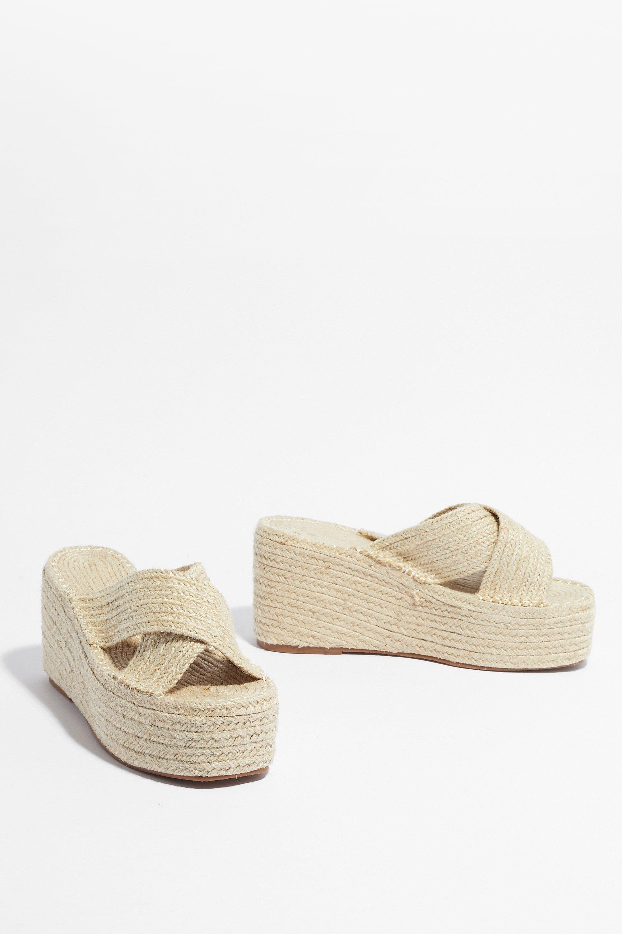 Platform best sale woven sandals