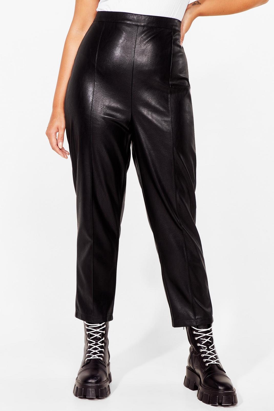 Plus Size Faux Leather Tapered Pants Nasty Gal 4610