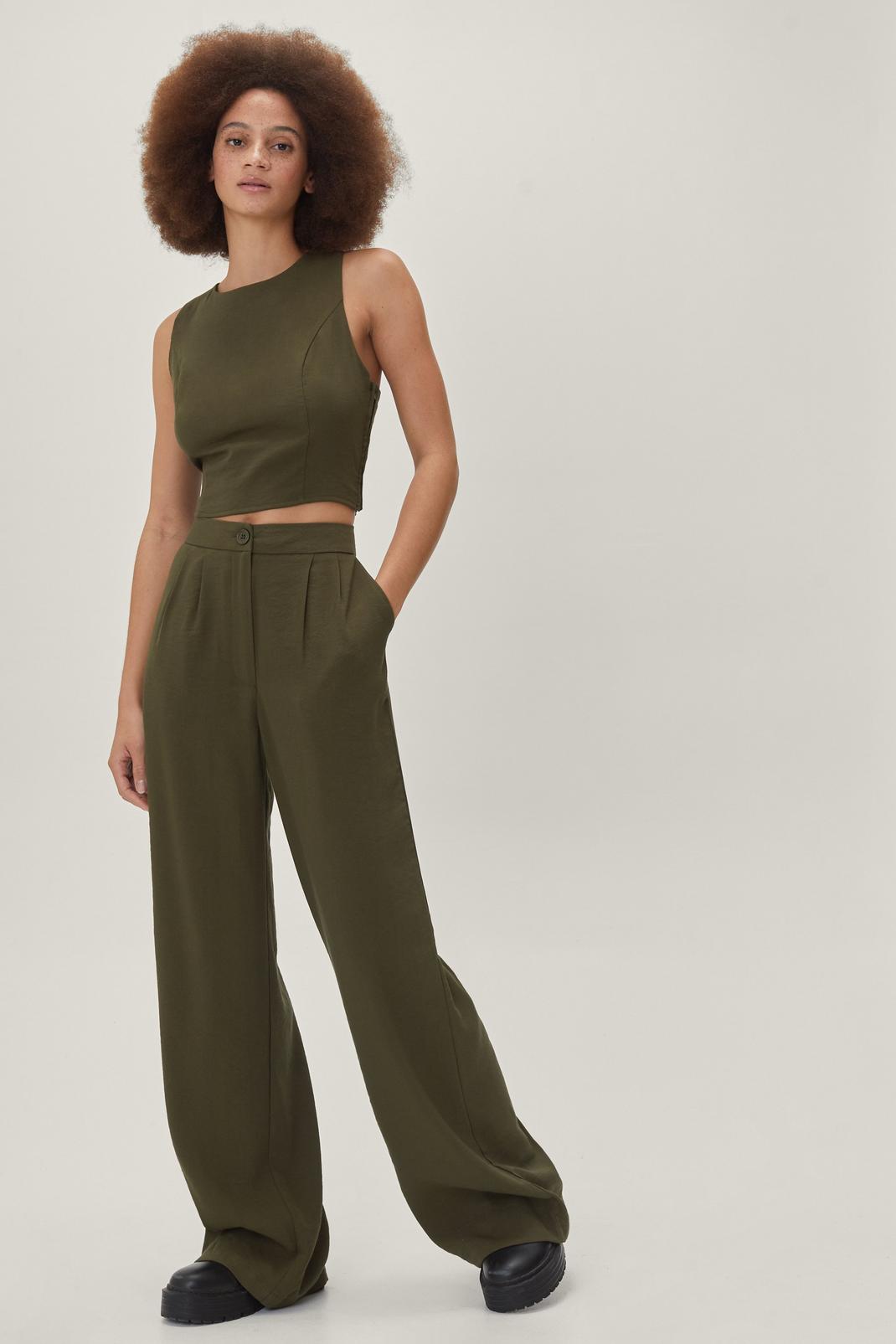 135 High Waisted Tailored Wide Leg Trousers image number 2