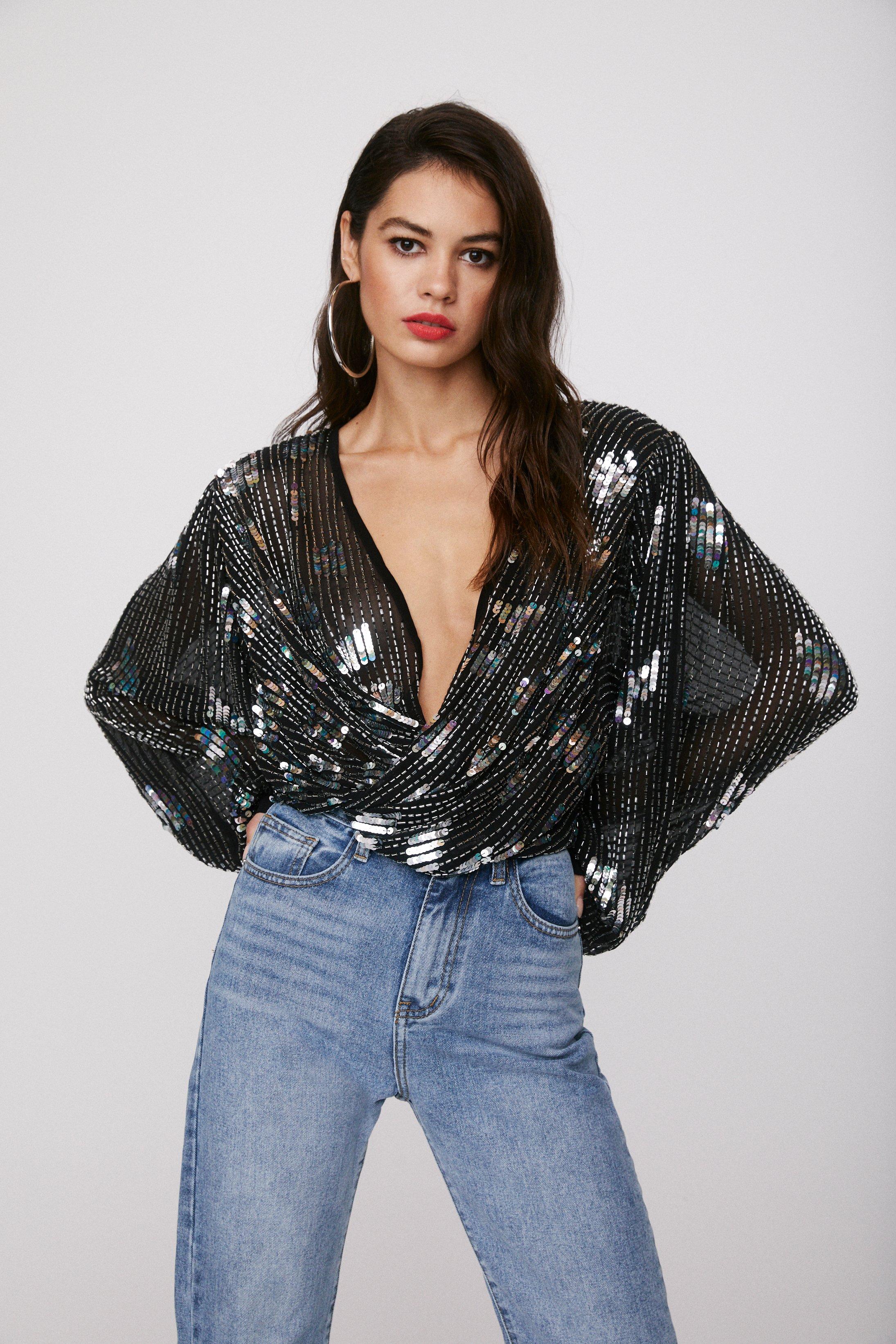 Batwing store wrap top