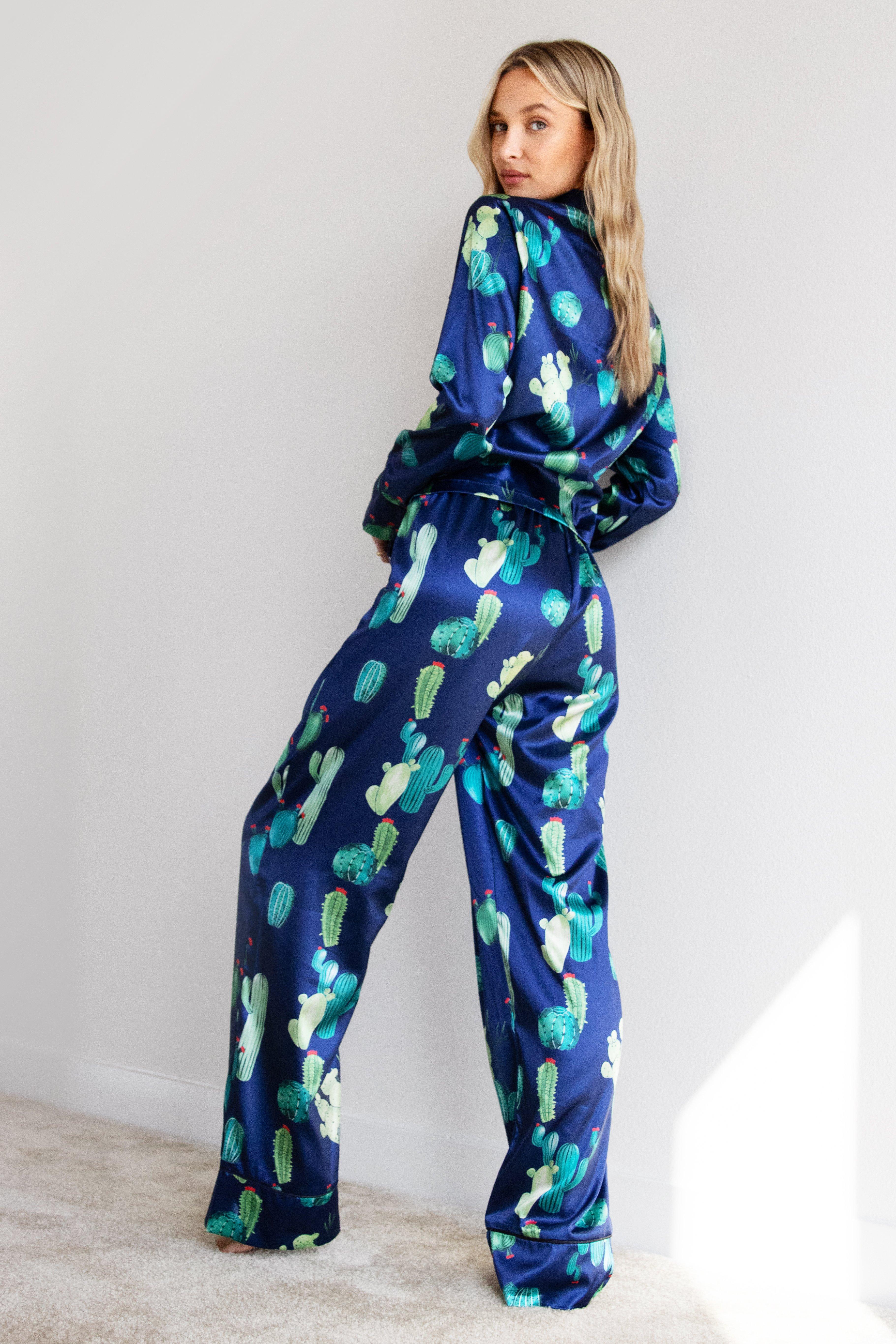 Women's Cactus Print Pajama Leggings