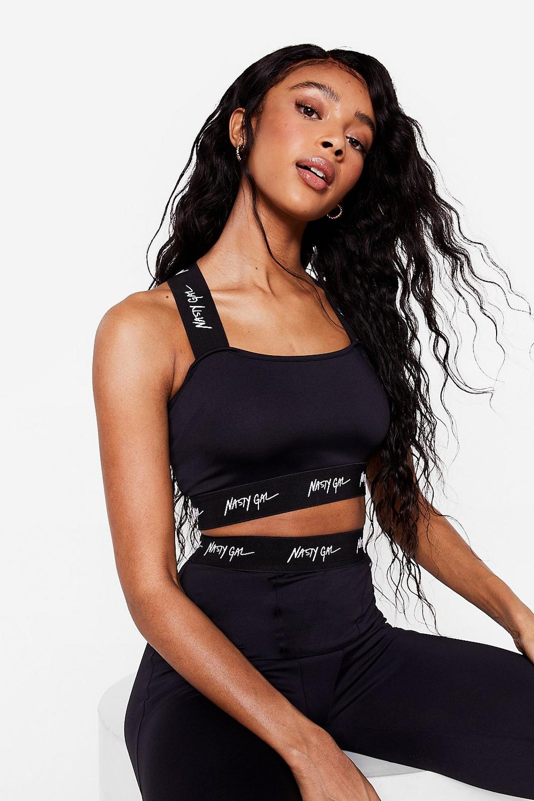Nasty Gal Word on the Street Square Neck Crop Top image number 1