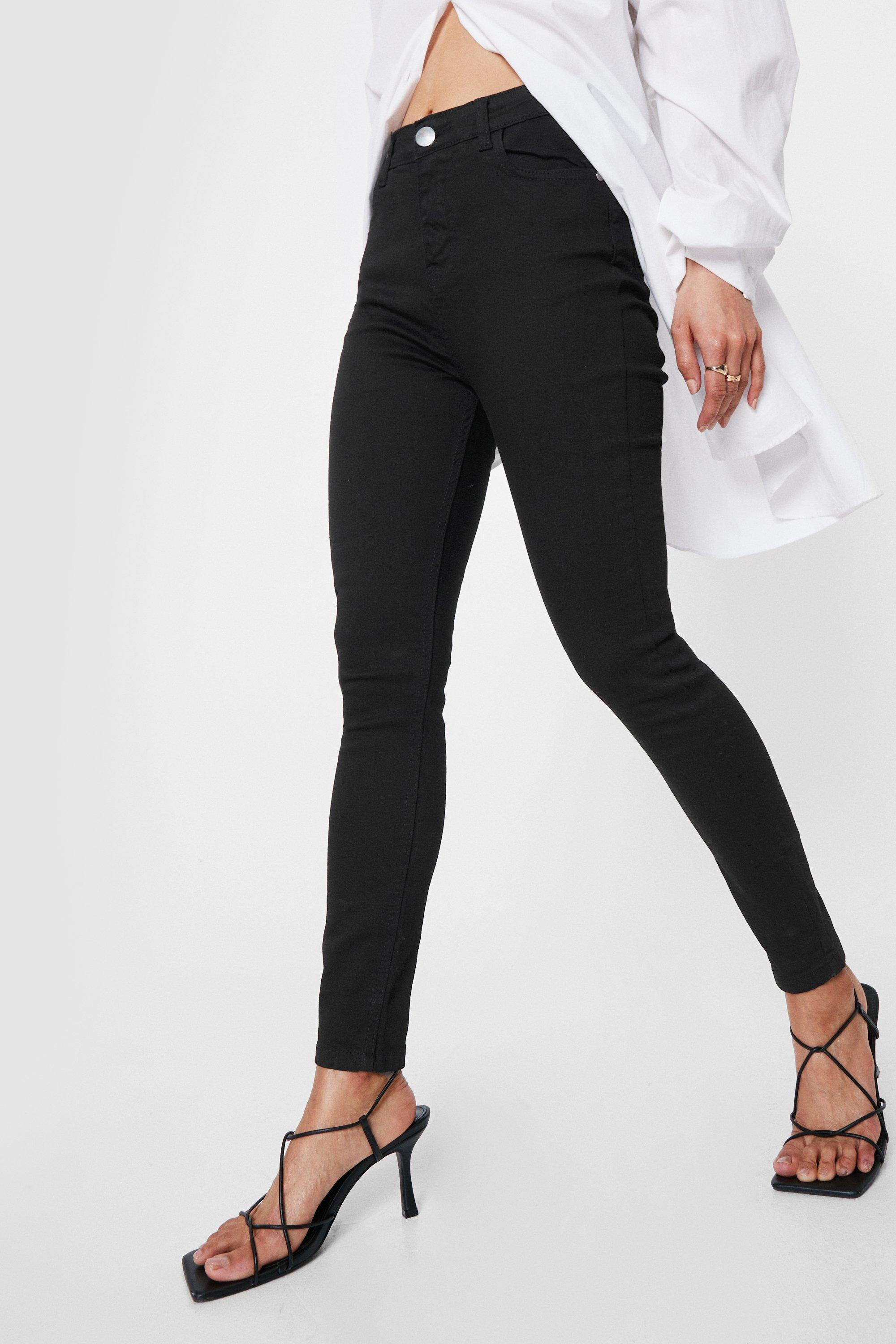 Petite black sale ankle grazer jeans